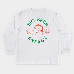 Big Nick Energy Beer Saint Nicholas Santa Claus Retro Vintage artwork Kids Long Sleeve T-Shirt